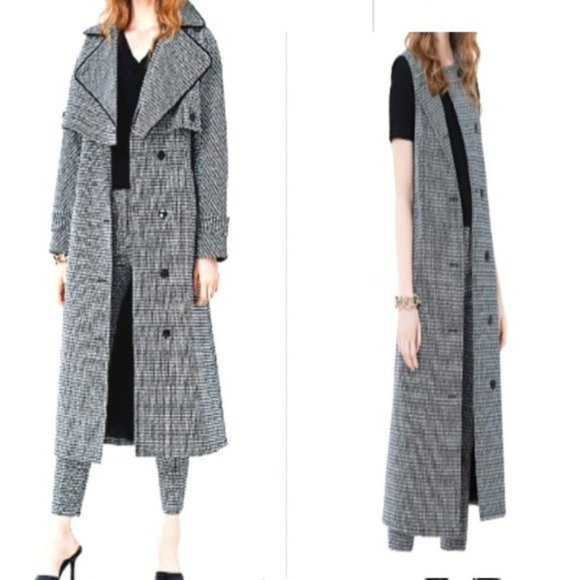 Diane VON FURSTENBURG  PATSY CONVERTIBLE JACQUARD TRENCH COAT, VEST, OR … - Picture 3 of 16